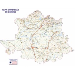 mapa carreteras de caceres semi-mudo